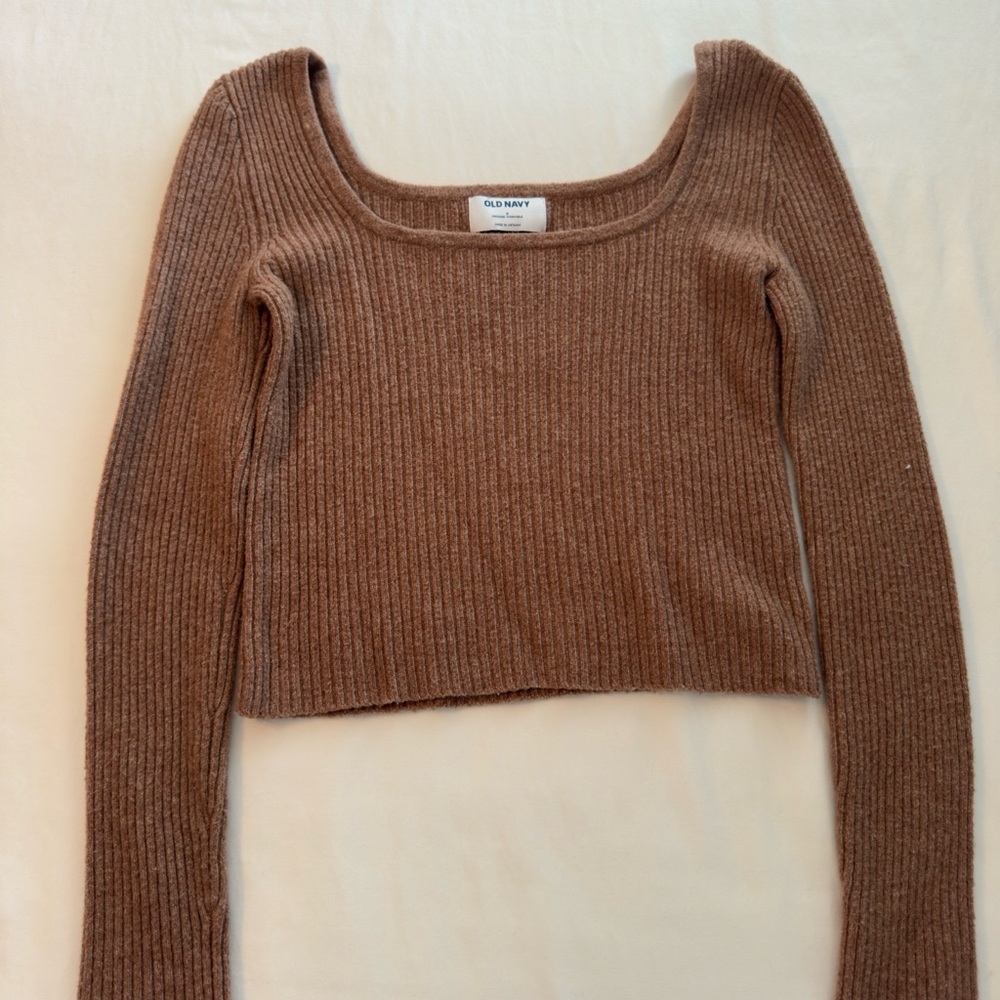 Old Navy Tan Ribbed Knit Top
